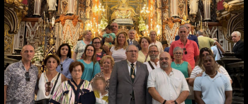 Misa y ofrenda floral por la AVT en la Basílica de la Virgen de las Angustias